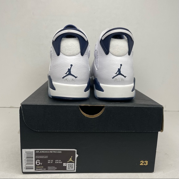 Nike Air Jordan 6 Retro GS “Midnight Navy” NEW 2022 - Picture 4 of 4